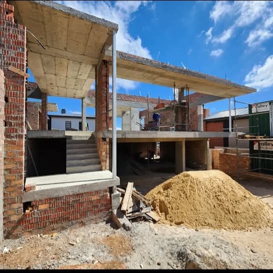 half double-storey building
